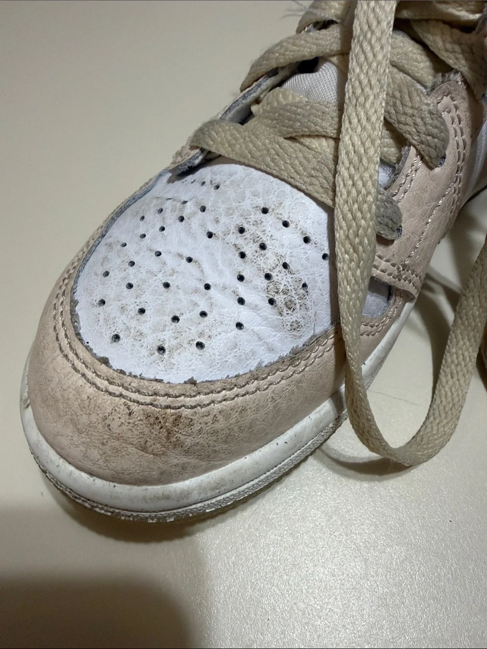 Jordan Kids Mid-Top Sneakers in White and Beige